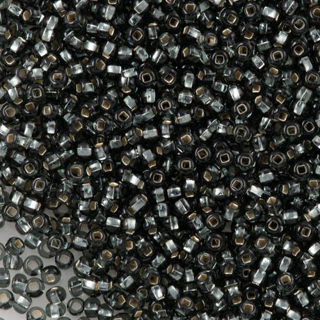Czech Seed Bead 6/0 Black Diamond AB 2-inch Tube (41010)