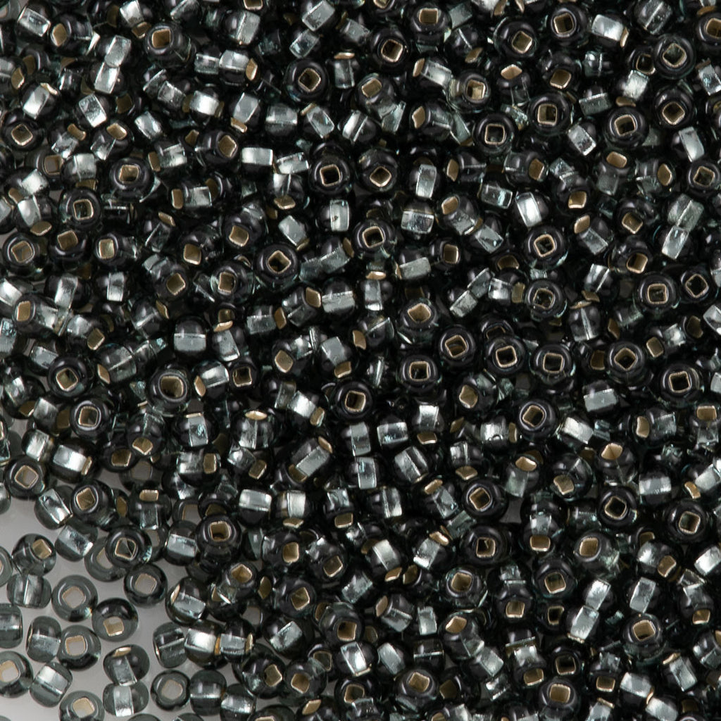 Czech Seed Bead 6/0 Black Diamond Silver Lined 20g Tube (47010)