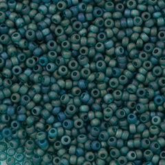Czech Seed Bead 6/0 Matte Emerald AB 50g (51710M)