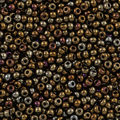 Czech Seed Bead 6/0 Brown Iris 20g Tube (59115)