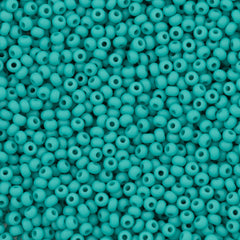 Czech Seed Bead 6/0 Green Turquoise Matte 2-inch Tube (63130M)