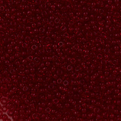 Czech Seed Bead 6/0 Transparent Ruby 2-inch Tube (90090)