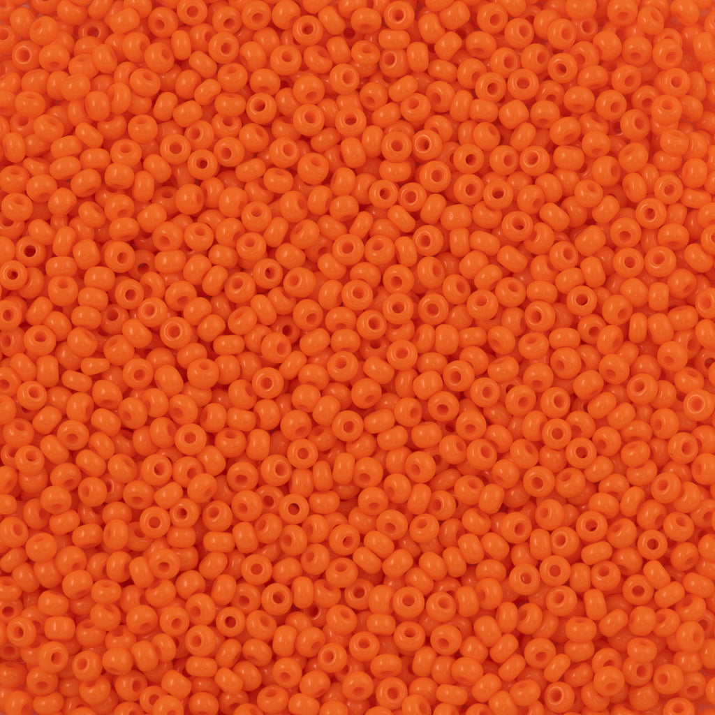 Preciosa Czech Seed Bead 6/0 Opaque Orange (93140)