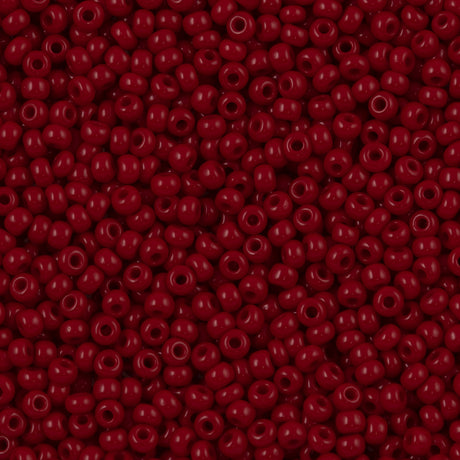 Czech Seed Bead 6/0 Red Matte 2-inch Tube (93190M)