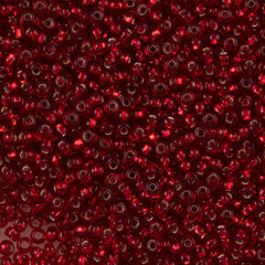Czech Seed Bead 6/0 Ruby Silver Lined 2-inch Tube (97090)