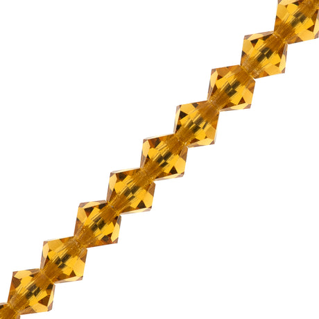 72 Preciosa Czech Crystal 6mm MC Bicone Bead Topaz (10070)