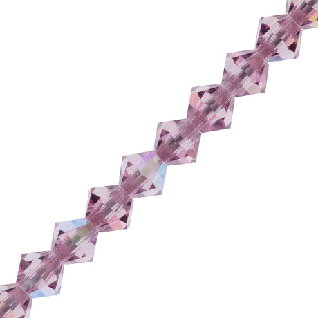 72 Preciosa Crystal 6mm Bicone Bead Light Amethyst AB (20020AB)