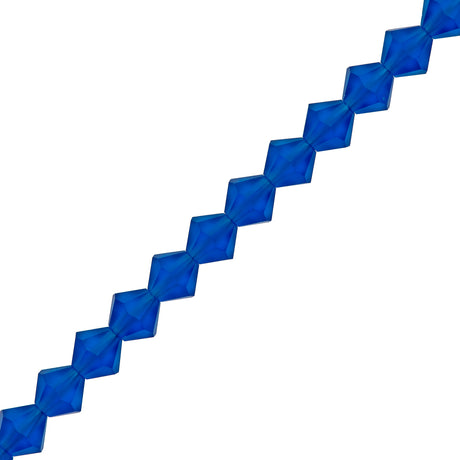 72 Preciosa Crystal 6mm Bicone Bead Matte Capri Blue (60310M)