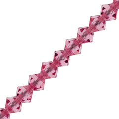 72 Preciosa Crystal 6mm Bicone Bead Rose (70010)