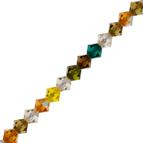 72 Preciosa Crystal Bicone Bead 6mm Earthtone Mix