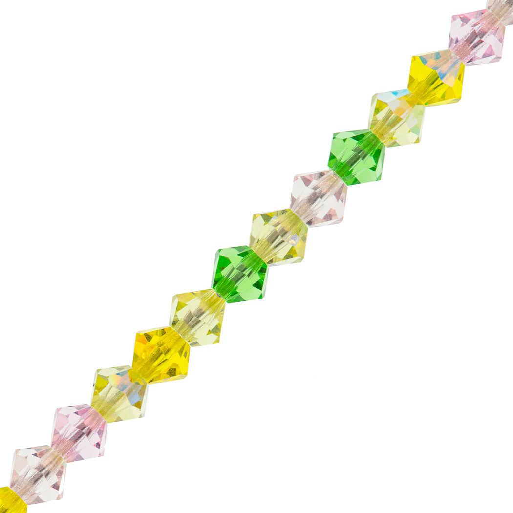 72 Preciosa Crystal Bicone Bead 6mm Pink Lemonade Mix