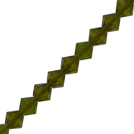 72 Preciosa Crystal 6mm Bicone Bead Matte Olivine (50230M)