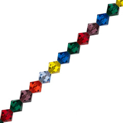 72 Preciosa Crystal Bicone Bead 6mm Rainbow Mix