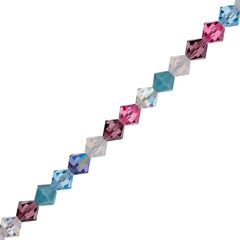 72 Preciosa Crystal 6mm Bicone Bead Simple Nobles Mix