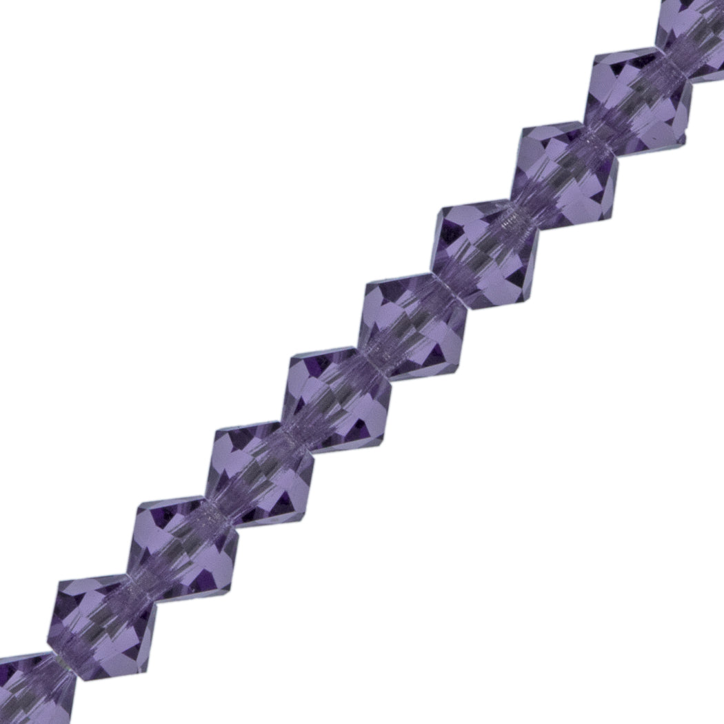 72 Preciosa Czech Crystal 6mm MC Bicone Bead Tanzanite (20410)