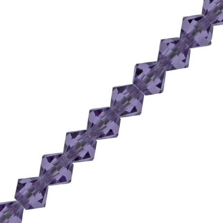 72 Preciosa Czech Crystal 6mm MC Bicone Bead Tanzanite (20410)