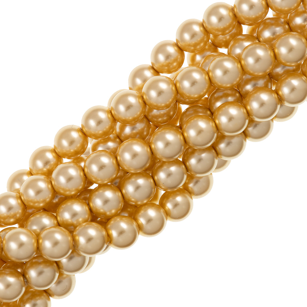 Preciosa Maxima Nacre Pearls 6mm Gold (Strand of 21)