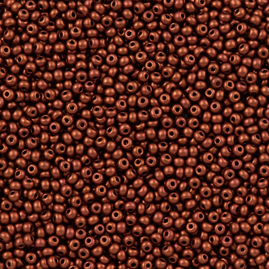 Czech Seed Bead 8/0 Bronze Fire Red 22g Tube (01750)