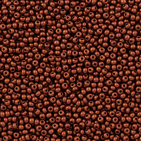 Czech Seed Bead 8/0 Bronze Fire Red 22g Tube (01750)