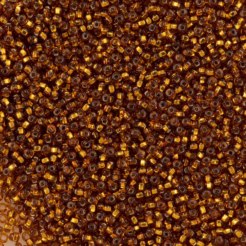Czech Seed Bead 8/0 Gold Silver Lined 2-inch Tube (17050)