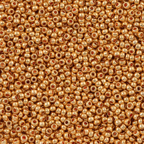 Czech Seed Bead 8/0 Metallic Dark Gold 22g Tube (18583)