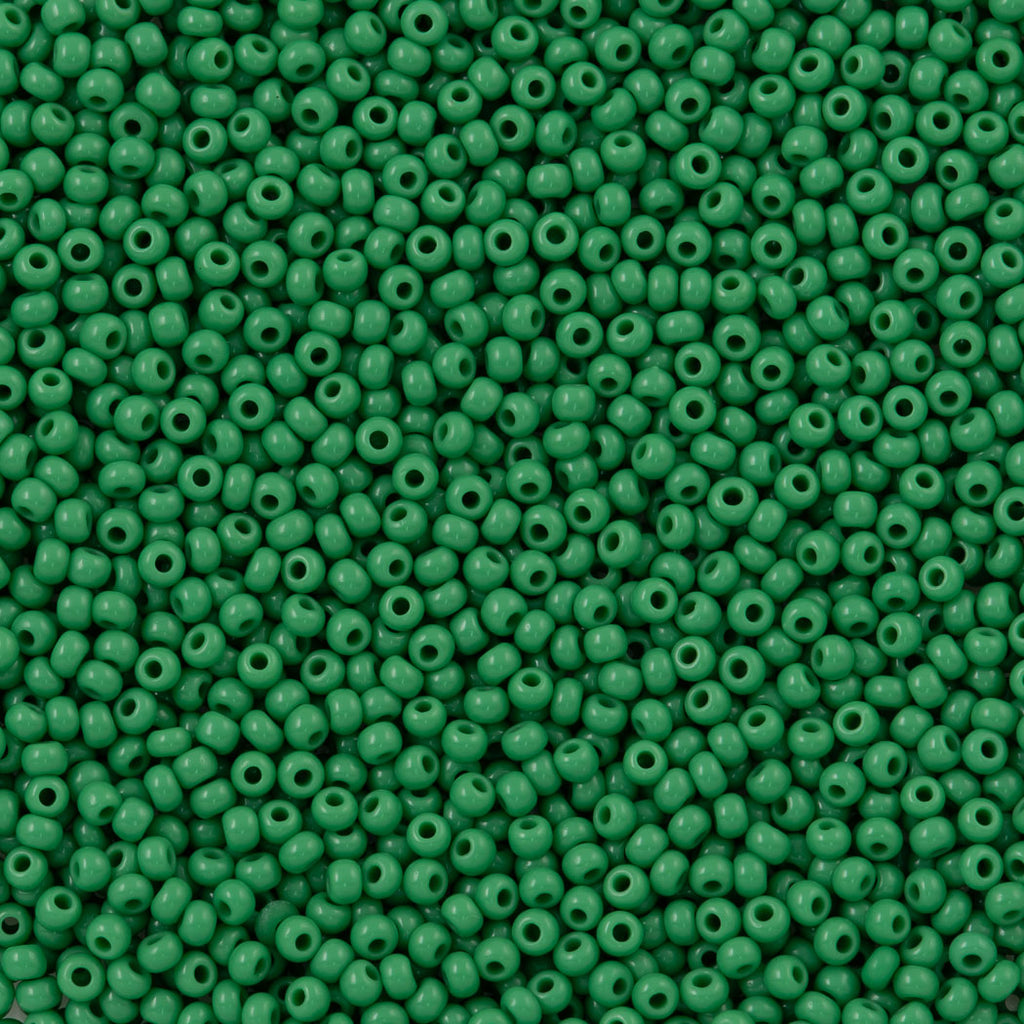 Preciosa Czech Seed Bead 8/0 Opaque Green (53250)