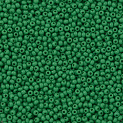 Czech Seed Bead 8/0 Green Opaque 2-inch Tube (53250)
