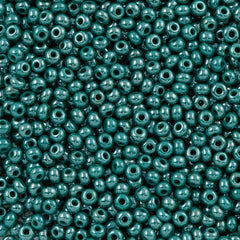 Czech Seed Bead 8/0 Dark Green Opaque Luster (58240)