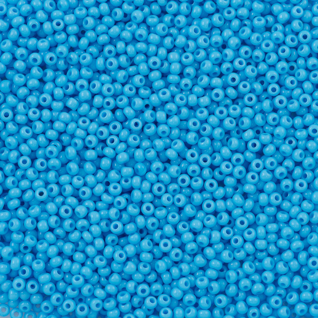 Czech Seed Bead 8/0 Opaque Light Blue Turquoise (63020)