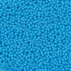 Czech Seed Bead 8/0 Opaque Light Blue Turquoise 2-inch Tube (63020)