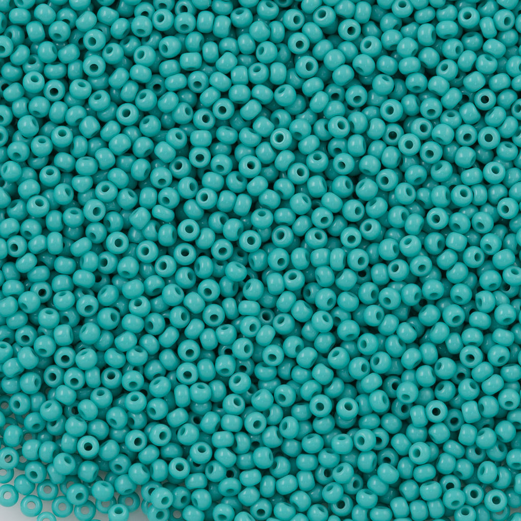 Czech Seed Bead 8/0 Opaque Blue Turquoise 2-inch Tube (63050)