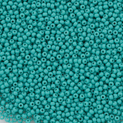 Czech Seed Bead 8/0 Opaque Green Turquoise 2-inch Tube (63130)