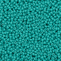 Czech Seed Bead 8/0 Green Turquoise Matte 22g Tube (63130M)