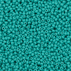 Czech Seed Bead 8/0 Green Turquoise Matte 2-inch Tube (63130M)