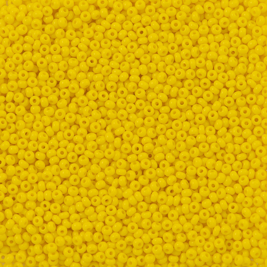 Czech Seed Bead 8/0 Yellow Opaque 2-inch Tube (83110)