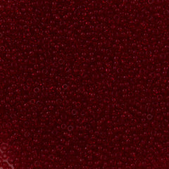 Czech Seed Bead 8/0 Transparent Ruby 22g Tube (90090)