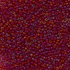 Czech Seed Bead 8/0 Transparent Ruby AB 22g Tube (91090)