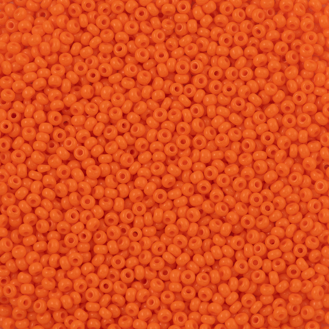 Czech Seed Bead 8/0 Orange 2-inch Tube (93140)