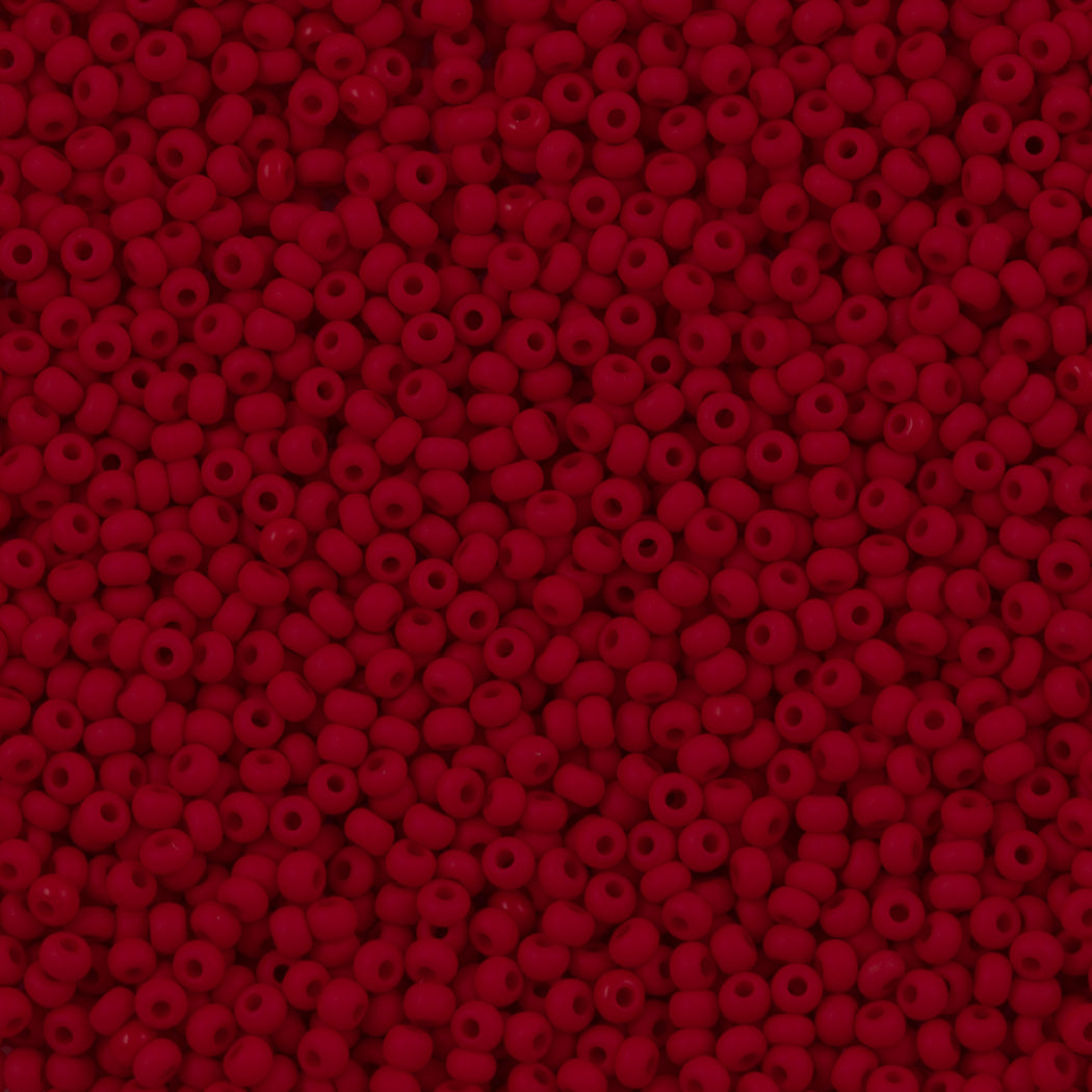Czech Seed Bead 8/0 Red Matte 22g Tube (93190M)