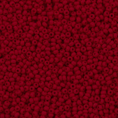 Czech Seed Bead 8/0 Red Matte 22g Tube (93190M)
