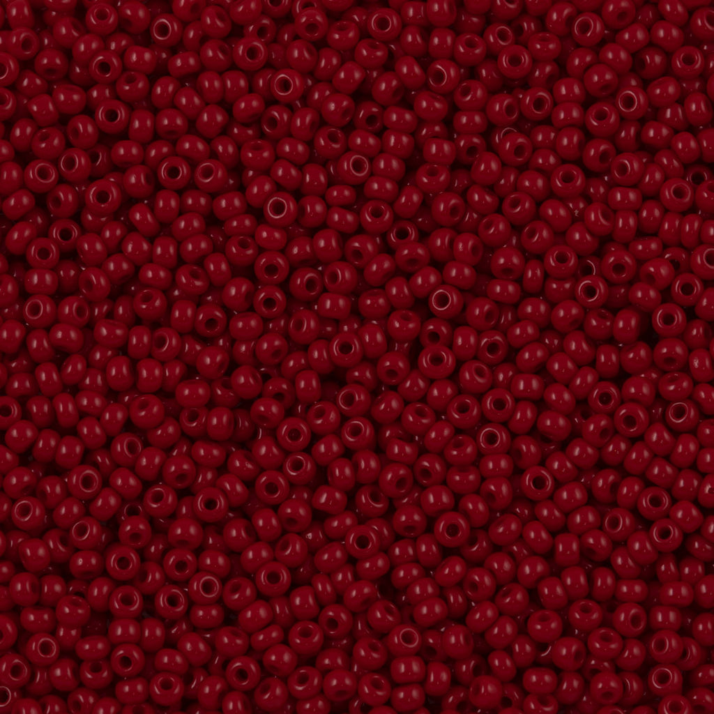 Czech Seed Bead 8/0 Opaque Red Matte 2-inch Tube (93190M)