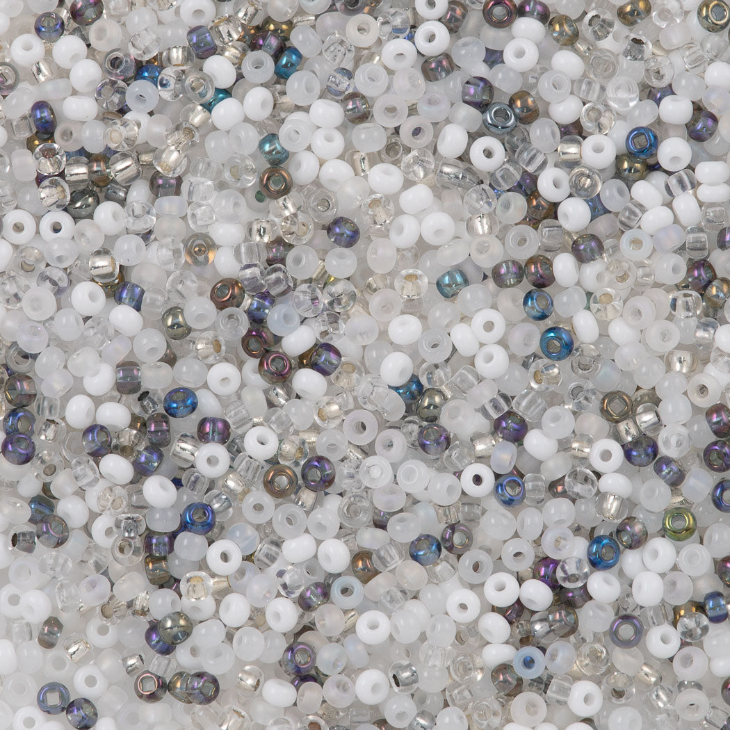 Czech Seed Bead 8/0 Mix Caribbean Blue 2-inch Tube (MIX11)