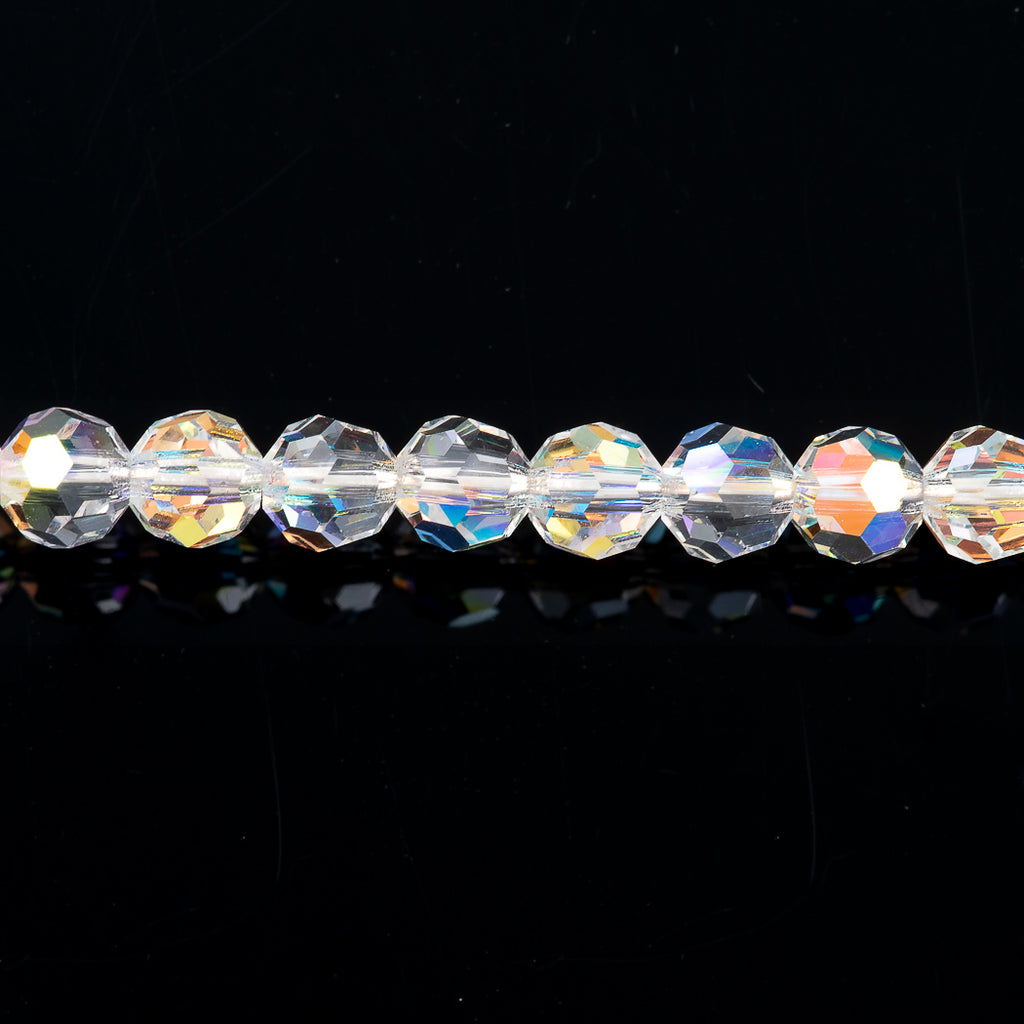 24 Preciosa Crystal 6mm Round Bead Crystal AB (00030AB)