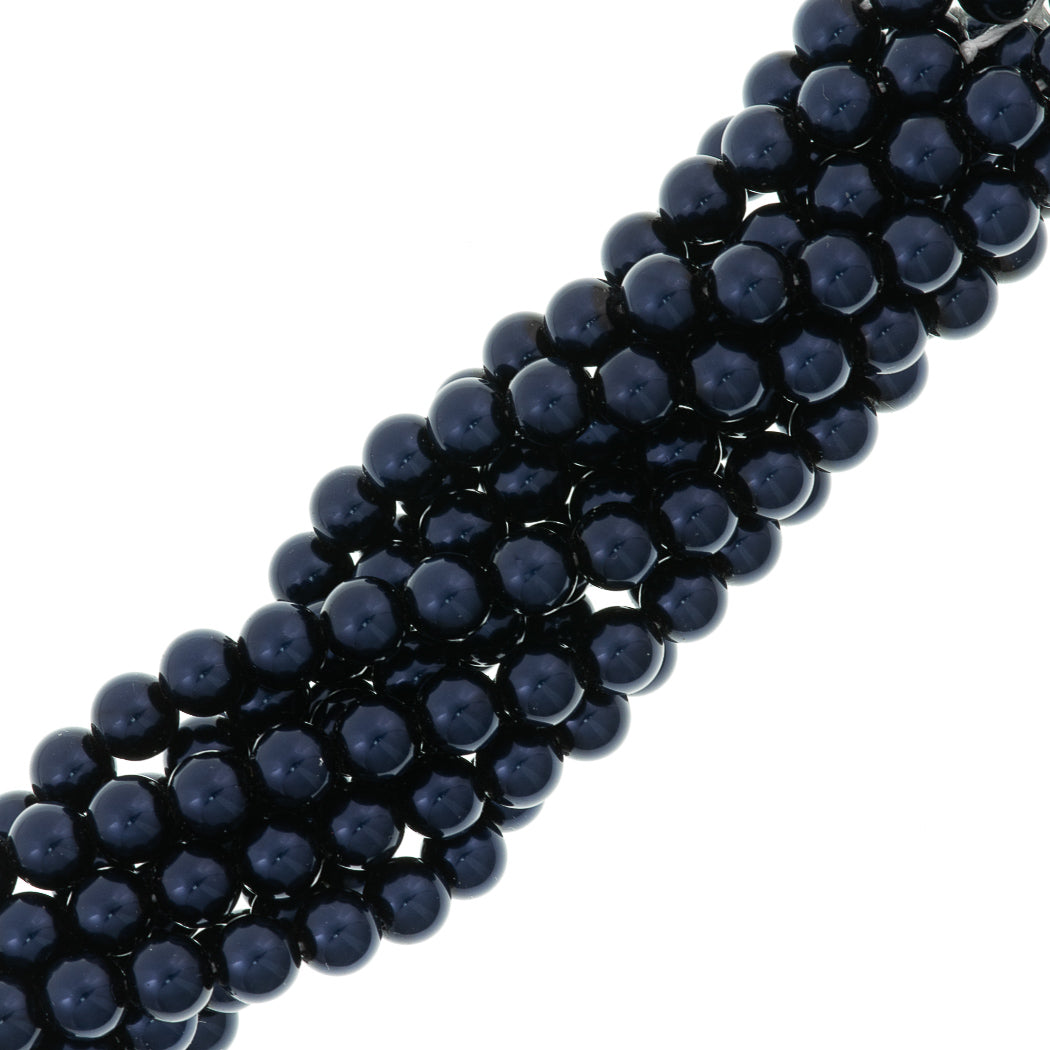 31 Preciosa Maxima 4mm Round Pearl Dark Blue (73500)