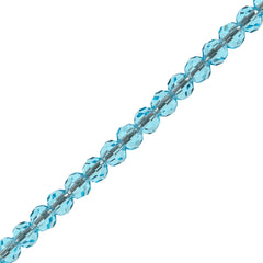 24 Preciosa Czech Crystal 4mm MC Round Bead Aqua Bohemica (60010)