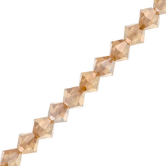 21 Preciosa Crystal 6mm Bicone Bead Crystal Golden Flare (00030GLF)
