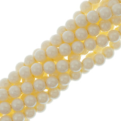 15 Preciosa Maxima 8mm Round Pearl Pearlescent Cream (71103)