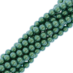 31 Preciosa Maxima 4mm Round Pearl Pearlescent Green (75203)