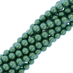21 Preciosa Maxima 6mm Round Pearl Pearlescent Green (75203)