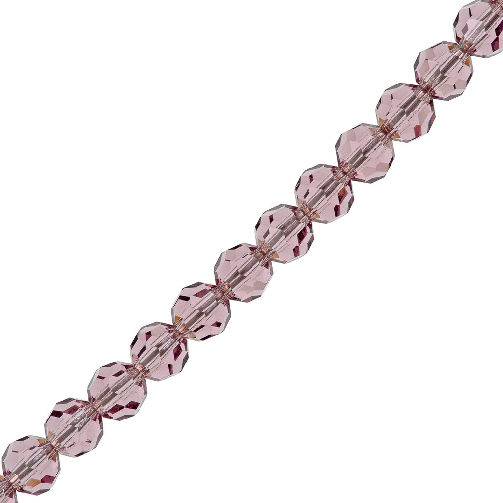 24 Preciosa Crystal 6mm Round Bead Light Amethyst 20020